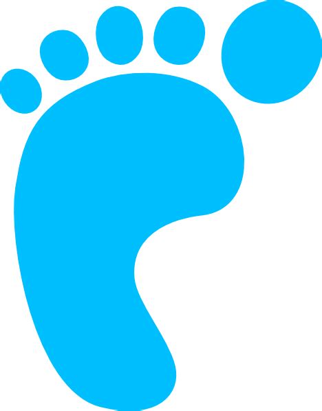 Baby Feet Clipart Footprint Collection Blue Clip Art