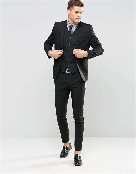 Shop for a range of men's suits, blazers, dress suits and mix and match suit jackets & suit pants. Image 1 of ASOS Skinny Suit In Black (com imagens ...