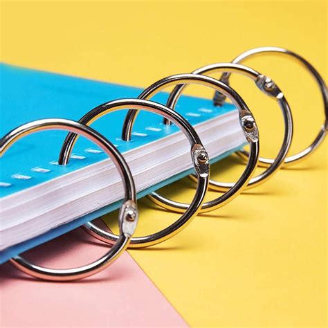 10 Pack 2 Inch 50mm Diameter Book Loose Leaf Binder Rings Key Keychain