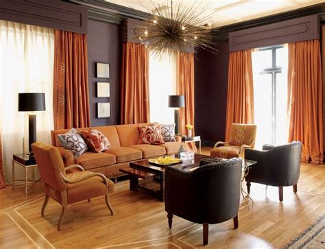 Burnt Orange And Chocolate Brown Infuse This Room With Autumn Warmth