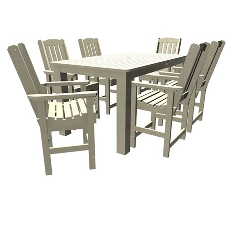 Highwood The Lehigh 7 Piece Off White Bar Height Patio Set At