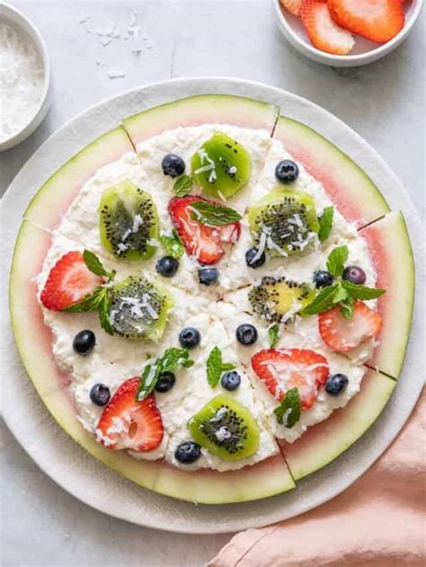 Watermelon Fruit Pizza Feelgoodfoodie