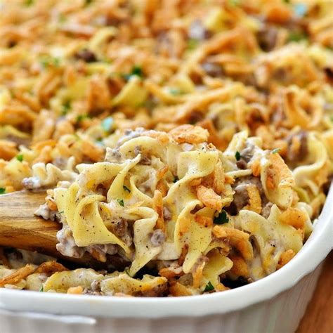 Home » recipes » beef recipes » beef and mushroom braised stew. French Onion Beef Casserole with Egg Noodles, Lean Ground Beef, Cream of Mushroom Soup, Fre ...