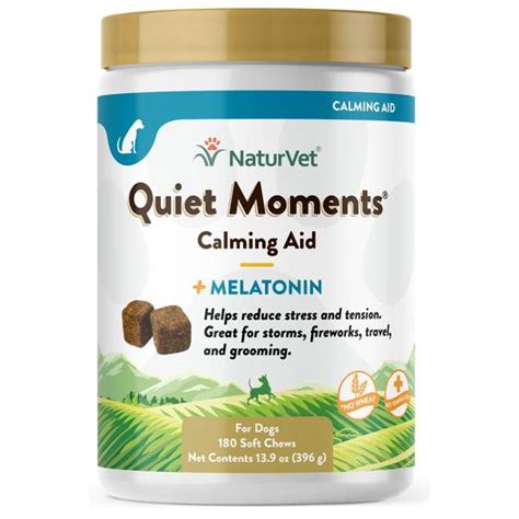 Naturvet 180 Count Quiet Moments Dog Calming Aid Plus Melatonin 37297