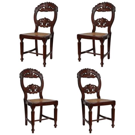Online living room furniture shopping, city: Set of Four Rare 19th Century Portuguese Goa Rosewood Dining Chairs | Rosewood dining chairs ...