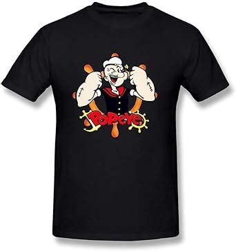 Amazon Com Popeye The Sailor Men S Tshirt Tee Black Books