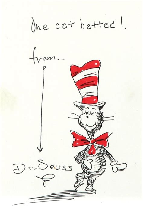 Sold Price Dr Seuss Signed Sketches 2 Of The Cat In The Hat