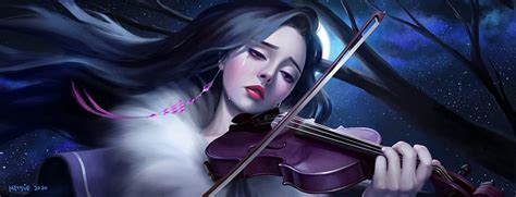 Sad Violin Violin Frumusete Annie Deng Luminos Superb Moon