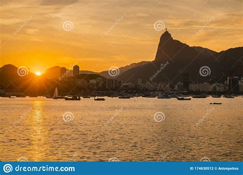 Beautiful Panorama Of Rio De Janeiro At Twilight Brazil Stock Photo