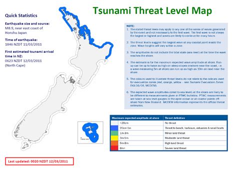 Tsunami waves reaching 0.3 to 1 meter above the tide level are possible, according to the u.s. GeoNet - Science in Action: GeoNet and Tsunami - Part Two