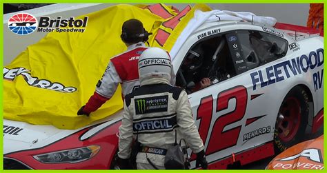 During yellow flag period drivers must proceed with caution and overtaking is strictly forbidden in a nascar racing, for example have some differences from formula 1 flag signals. Red flag for rain halts Bristol Monster Energy Series race ...