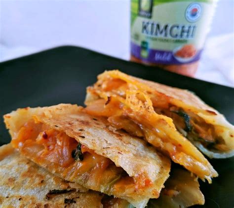 Easy Kimchi Quesadilla 5 Ingredients Beauty And The Beets