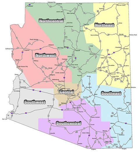 School Districts In Arizona Map Map