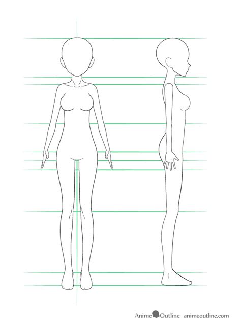 how to draw anime body step by step for beginners next we create a neck in the form of a