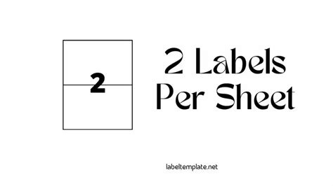 2 Labels Per Sheet Template Free Label Template