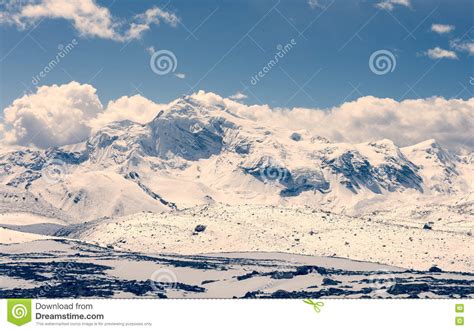 Mountain Covered With Snow Landscape Stock Image Image Of Hike