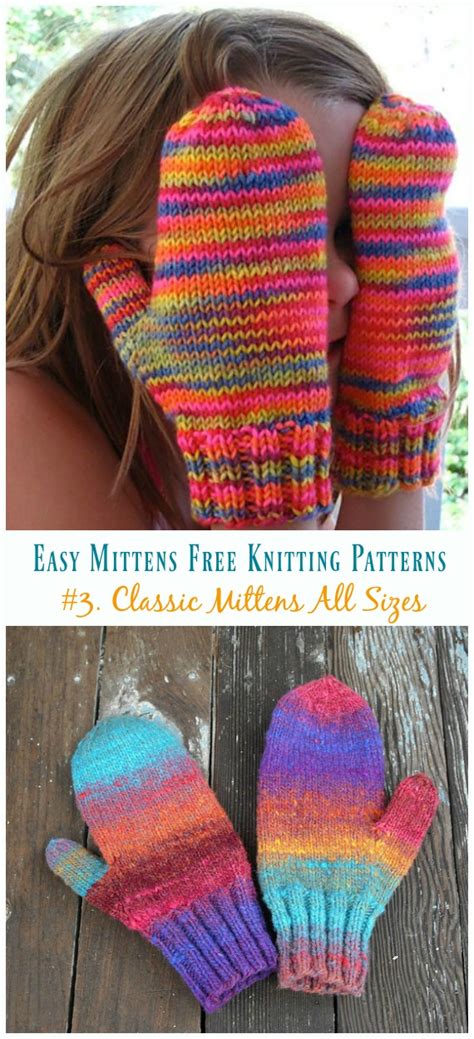 Two Needle Mittens Free Knitting Pattern Knitting Patterns