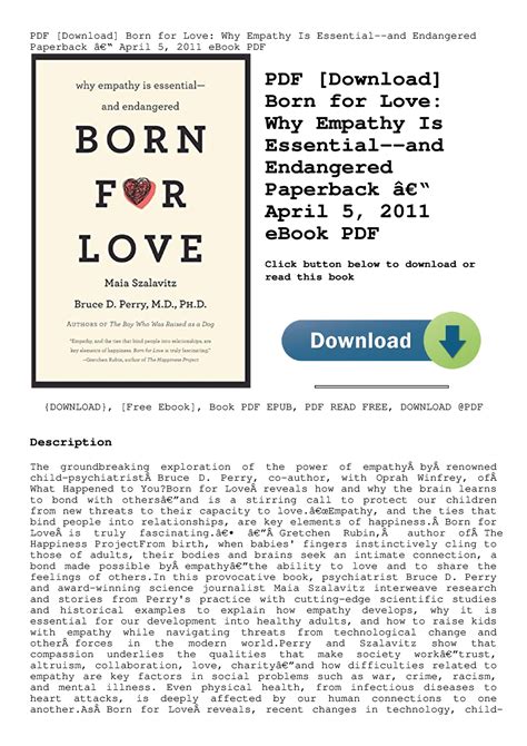 Full Page Born For Love Why Empathy Is Essential And Endangered
