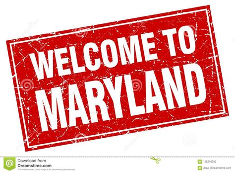 Welcome To Maryland Stamp Stock Vector Illustration Of Welcome 125216352