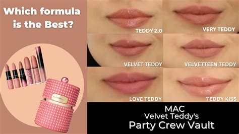 MAC Velvet Teddys Party Crew Vault LIP SWATCHES REVIEW Velvet Vs Velvet Teddy YouTube