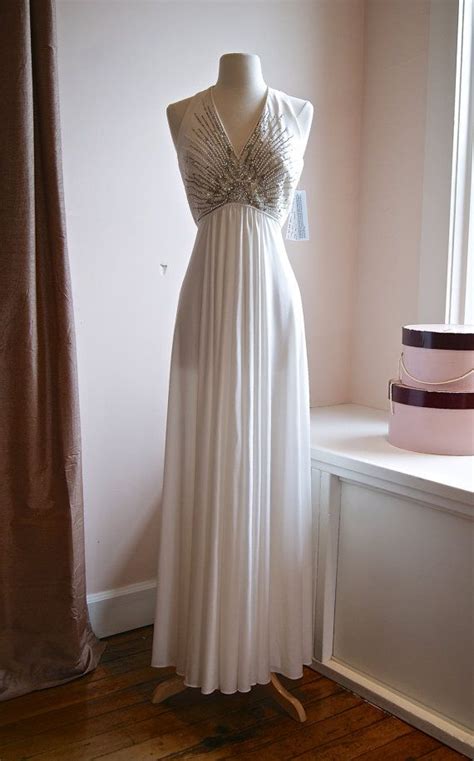 Vintage Wedding Gown~ 1970s Beaded Wedding Dress By Jack Bryan ~ 70s