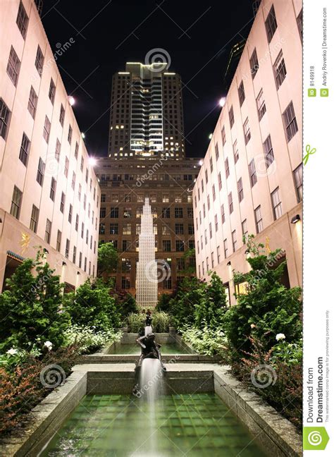 Rockefeller Center At Night Editorial Stock Photo Image