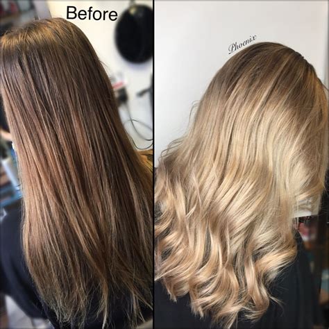 Hair Transformation Brown To Blonde Olaplex Used Blondme Enforcing Matrix Colour Long Hair