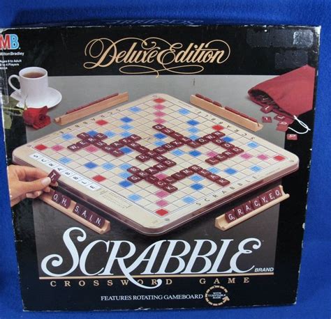 Scrabble Deluxe Edition Turntable Base 100 Complete Vintage 1989