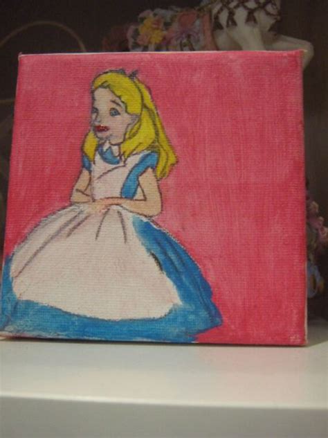 Items Similar To Alice In Wonderland10x10 Acrylic Paintingsmall