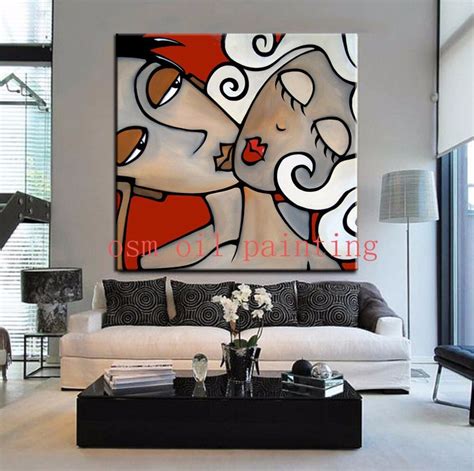 Pure Handmade Modern Abstract Portrait Figure Wall Art Acrylic Picture Home Wall Decorative Hand