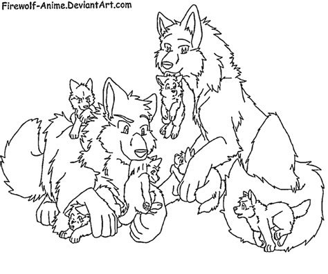 Images Of Cute Anime Wolf Coloring Pages