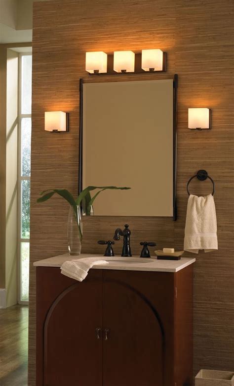 Bathroom Lighting Fixtures Over Mirror Rectangular Over Mirror Light In