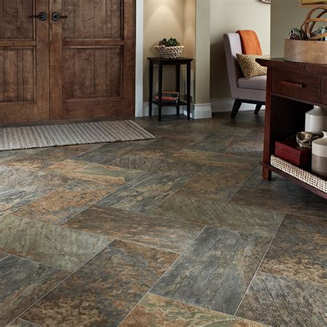 This set of tiles will look good both in a bathroom or kitchen, as well as in the hallway or corridor. Cushion Vinyl Flooring - Mannington Slate Majesty | Surrey ...