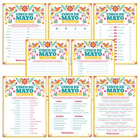 Cinco De Mayo Party Games For Kids And Adults Printable Littlesizzle