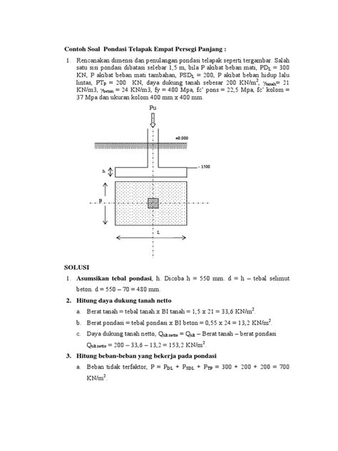 Popular Contoh Soal Pondasi Telapak Pondasi Beton Pondasi Beton 107163