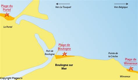 Boulogne Sur Mer Plage Voyage Carte Plan