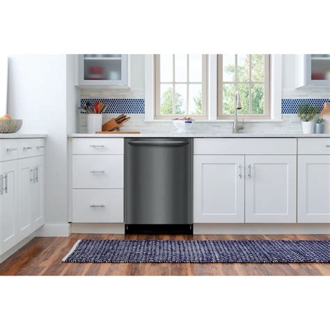 Frigidaire Top Control 24 In Built In Dishwasher Black Smudgeproof