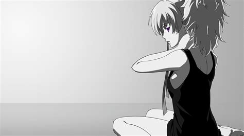 Black And White Female Anime Wallpapers Wallpaper Cave