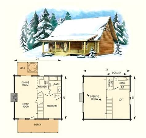 20 X 30 Cabin Plans Cabin Plans With Loft Home Log Cabin Floor Plans
