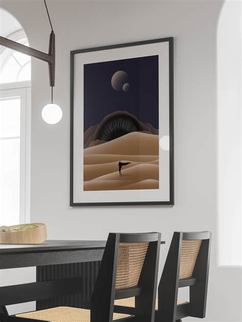 Desert Poster Original Fan Art Arrakis Desert Planet Spice Etsy