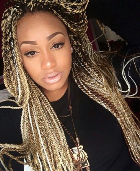 Shades Of Blond Twists Braided Hairstyles Box Braids Hairstyles For