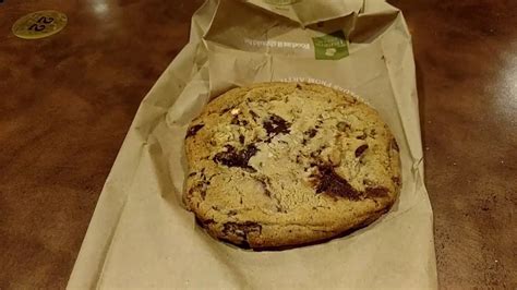 Go to their website on the main menu hover over menu items and select pastries & sweets find and click on kitchen sink cookie. Kitchen Sink cookie at Panera Bread - YouTube