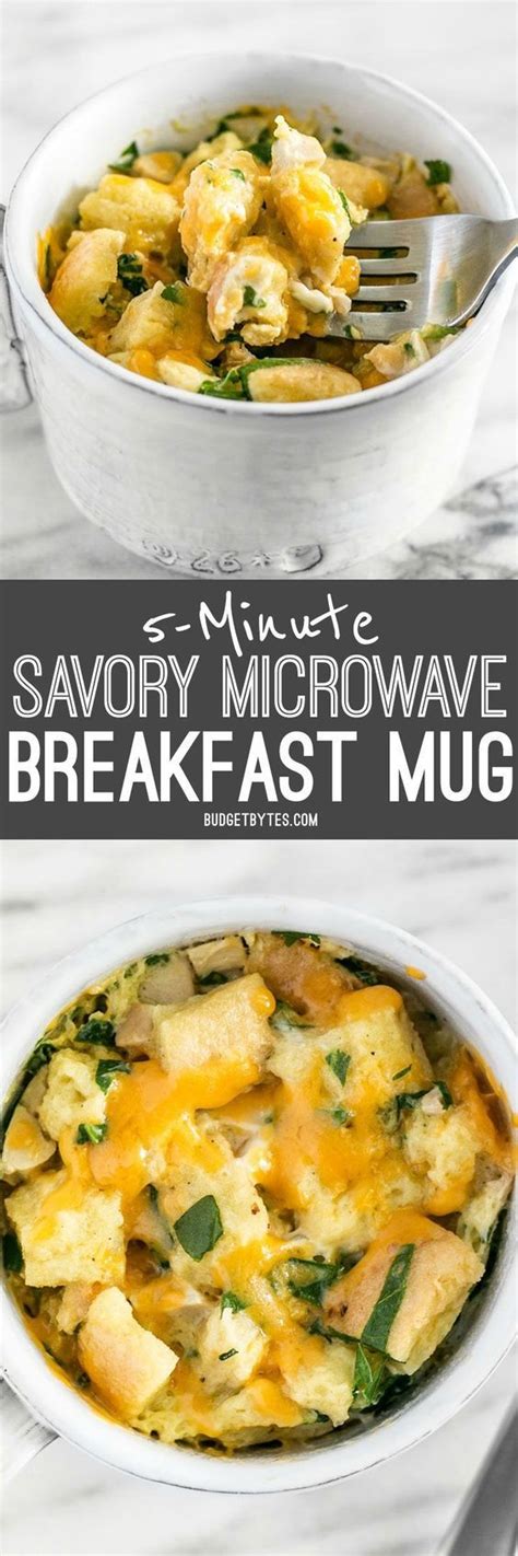 It's okay if you don't have access to a proper kitchen. 5 Minute Savory Microwave Breakfast Mug - Budget Bytes | Recipe | Microwave breakfast, Brunch ...