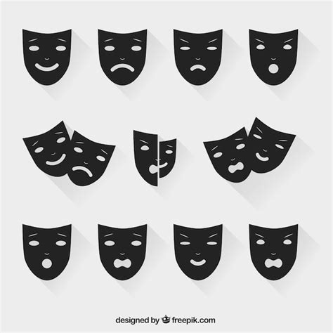 Máscaras De Teatro Descargar Vectores Gratis