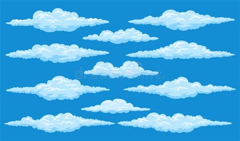 Set Of Cartoon Clouds Stock Vector Illustration Of Symbol 112213645