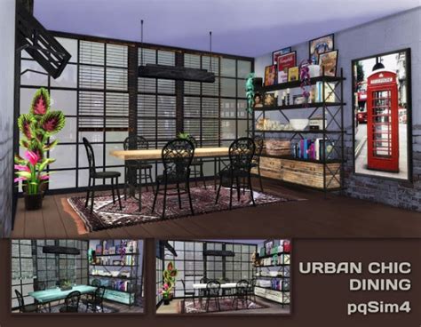 Pqsims4 Urban Chic Diningroom Sims 4 Downloads