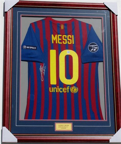 Lionel Messi Signed And Framed Barcelona Jersey Last Won We Have