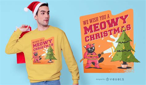 Funny Cat Christmas T Shirt Design Christmas T Shirt Design Tshirt