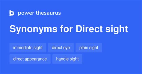 Direct Sight synonyms - 21 Words and Phrases for Direct Sight