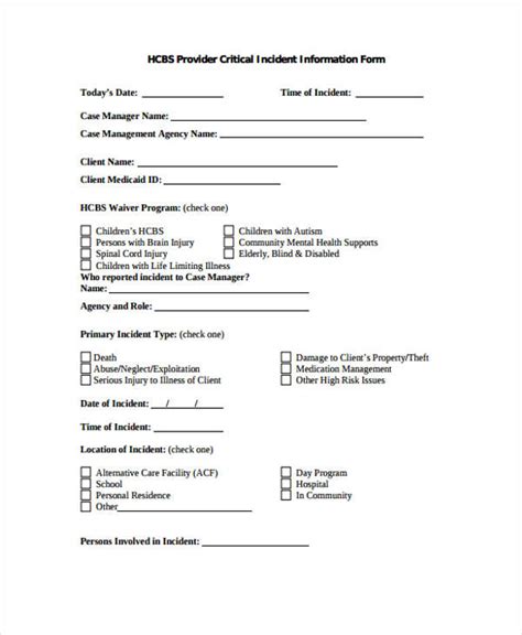Serious Incident Report Template 2 Templates Example Templates